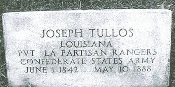 Joseph Tullos Grave Stone